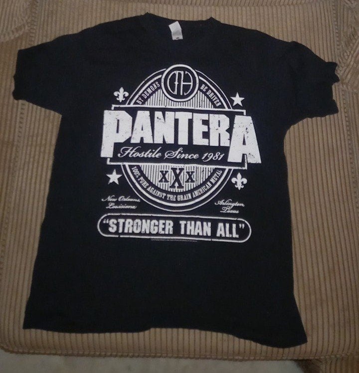 Pantera T-shirt "Stronger Than All" - Zwart, Maat 52/54 (L), Zwart, Ophalen of Verzenden, Pantera