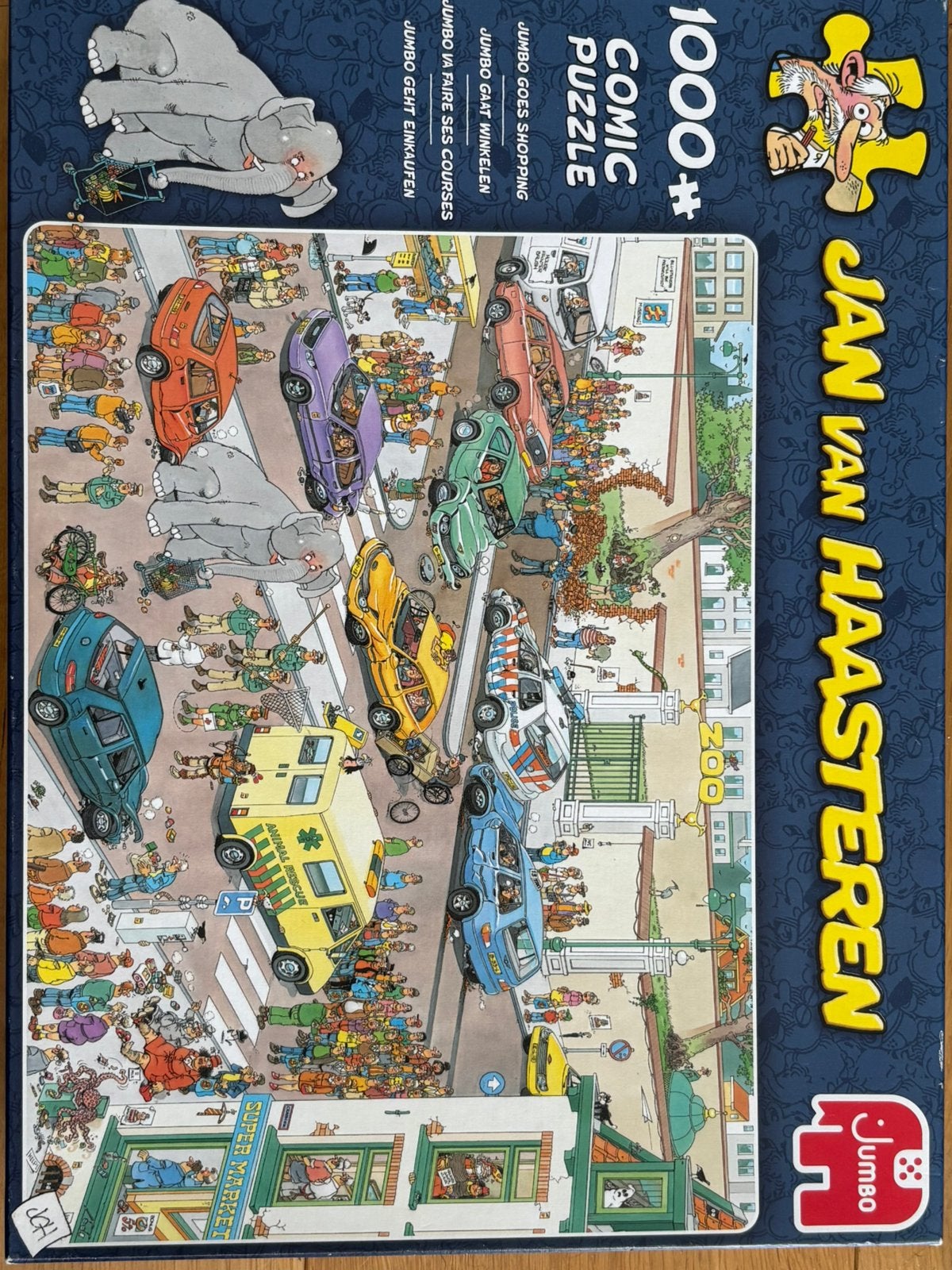 Jan van haasteren 1000 “jumbo goes shopping”, Ophalen, 500 t/m 1500 stukjes, Zo goed als nieuw