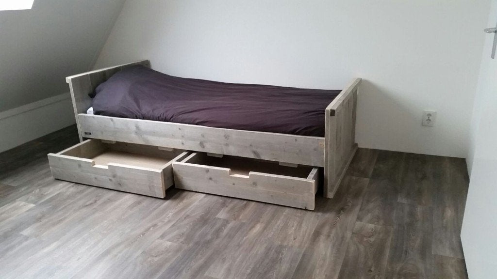 bedden van steigerhout, Ophalen of Verzenden, Nieuw, 180 cm of meer, 85 tot 100 cm