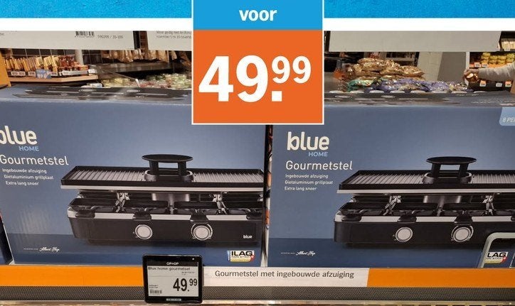 gourmet stel met afzuiging 8 persoons, Ophalen of Verzenden, Zo goed als nieuw, 8 personen of meer