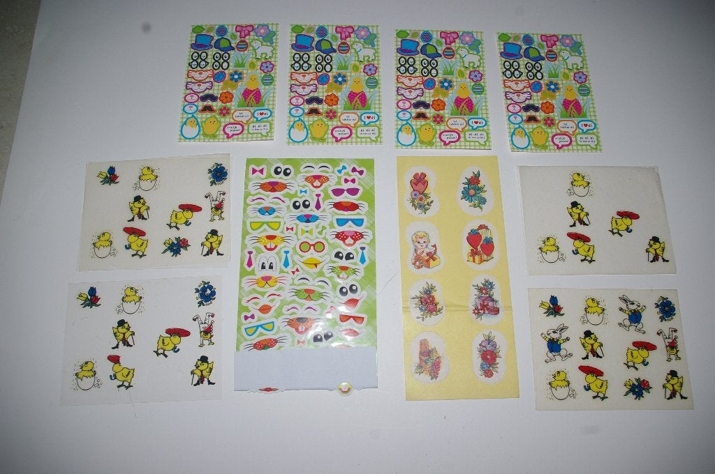 Paas stickers. afwrijfplaatjes en hangers kaarten, knutselpa, Ophalen of Verzenden, Nieuw, Meerdere stickers