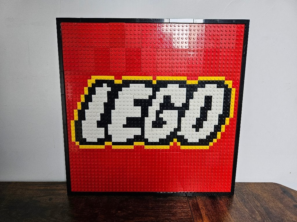 LEGO - Logo Gemaakt van LEGO Stenen (incl. Grijze Bouwplaat), Ophalen of Verzenden