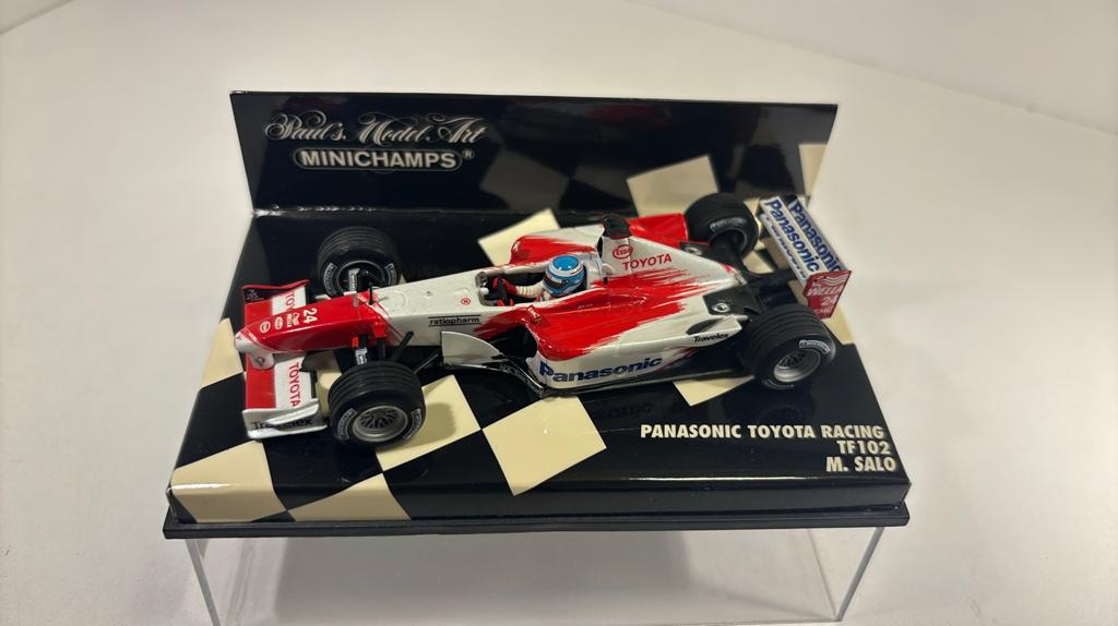 F1 panasonic Toyota tf102 m.salo minichamps 1.43, Auto, Ophalen of Verzenden, MiniChamps, A