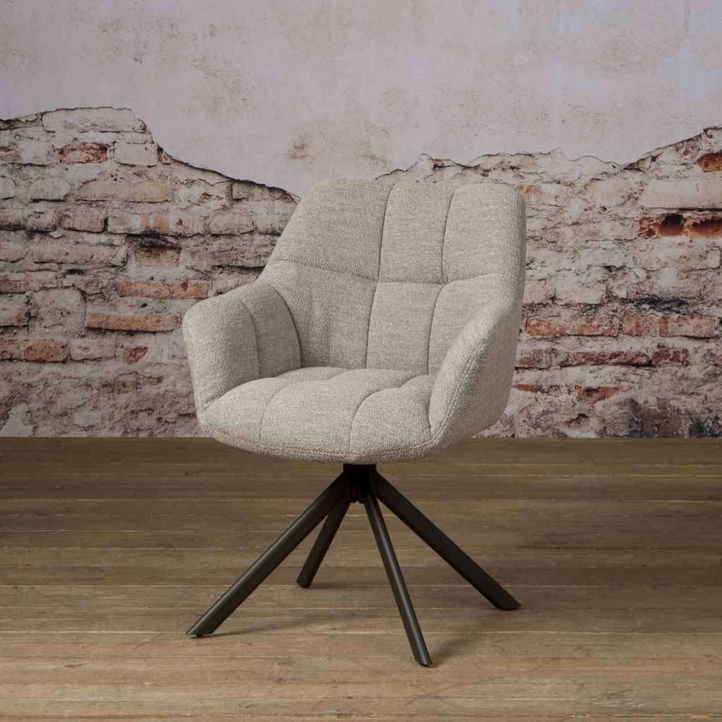 *ACTIE* Mooie Draaibare Eetkamerstoel Alba Div Kleuren (5), Overige kleuren, Nieuw, Ophalen of Verzenden, Draaibare eetkamerstoelen stoelen stof alpine gratis bezorging