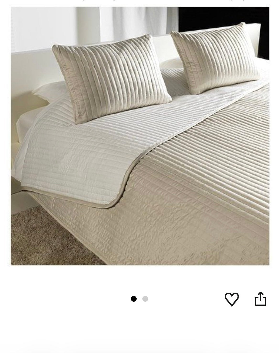 Zgan groot beddensprei IKEA karit + 2 kussenhoezen, Beige, Dekbedovertrek, Tweepersoons, Ophalen of Verzenden