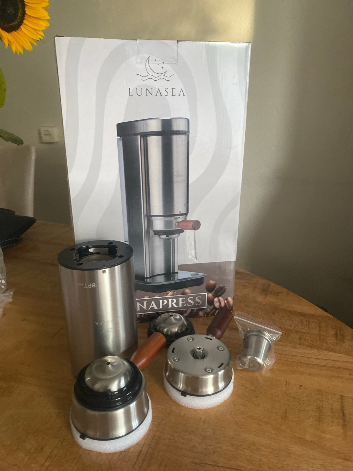 Lunasea Lunapress & Lunagrinder Koffiezetapparaat & bonenmal, De nieuwe erven 3, Espresso apparaat, Luna led, Nieuw