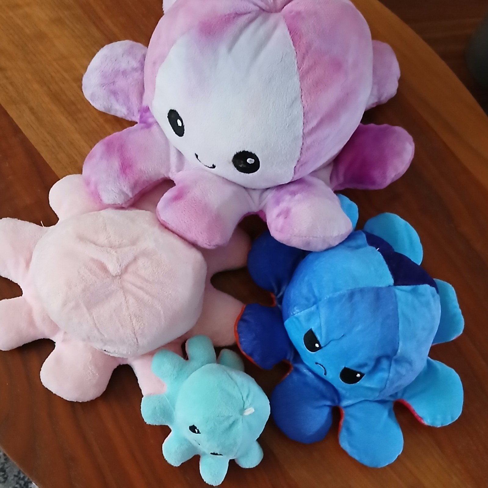 4 omkeerbare octopus knuffels, Ophalen of Verzenden, Zo goed als nieuw, Overige typen
