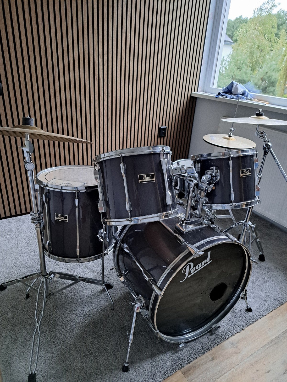 Pearl Export Serie drumstel (8-delig), Ophalen, Gebruikt, Pearl