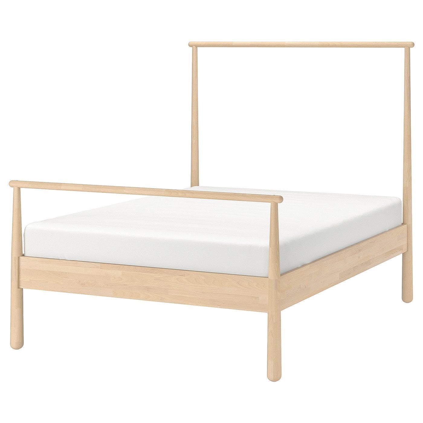 GJÖRA bed(140x200) incl. lattenbodem, Ophalen, Bruin, Tweepersoons, 140 cm