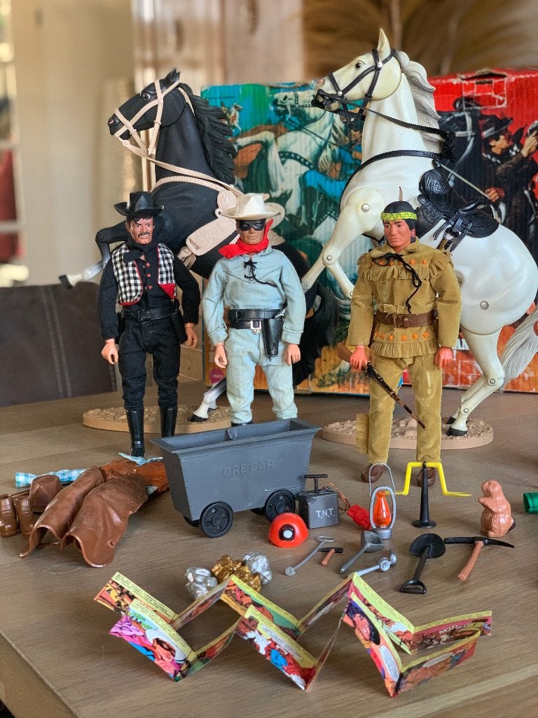 The Lone Ranger Gabriel Marx Toys Vintage 1973 Zeldzaam, Verzamelen, Ophalen of Verzenden, Gebruikt, Pop