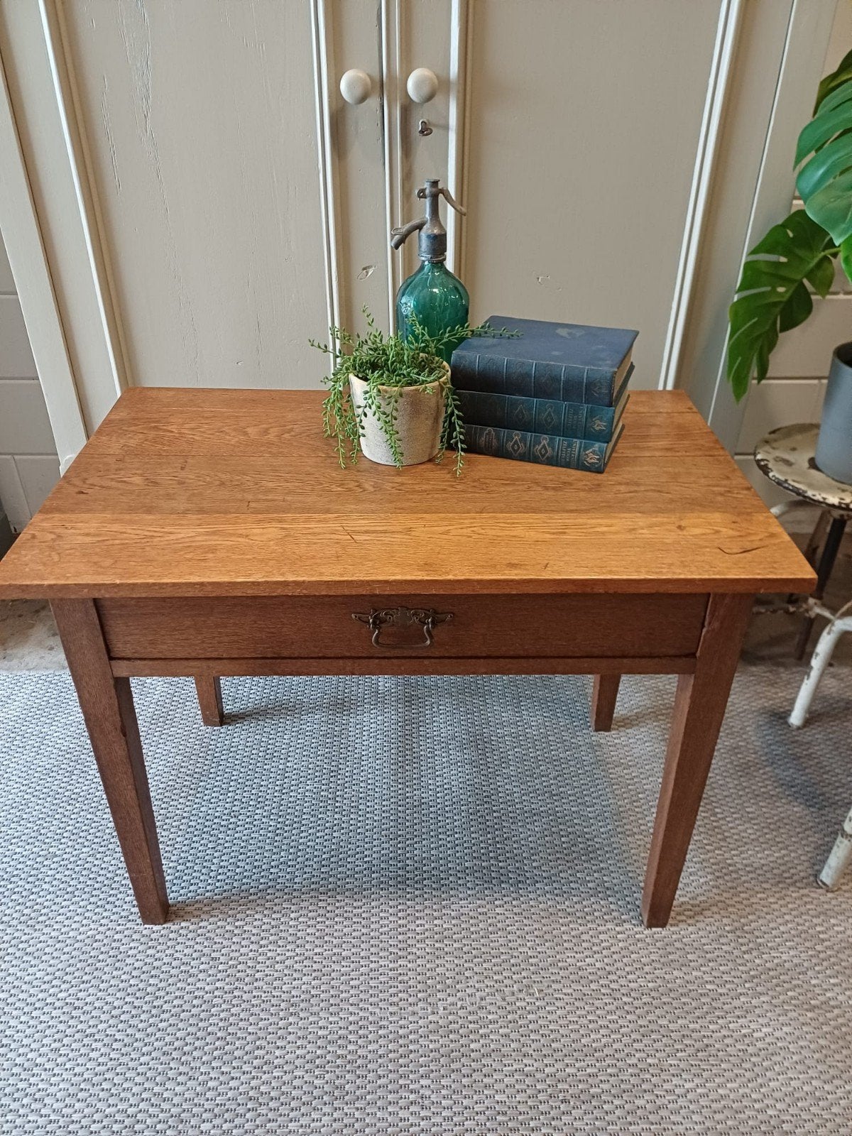 Antiek/Vintage eiken jaren '20 tafeltje, Ophalen