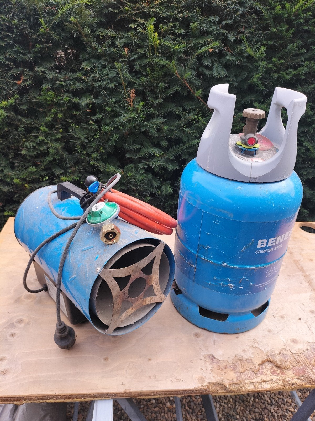 Gasheater GGH 10 L met gasfles, Ophalen, 30 tot 80 cm, Gebruikt, Kachel