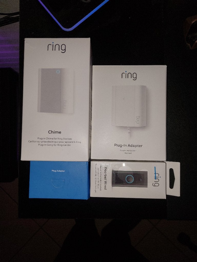 ring deurbelcamera met chime en voeding, Ophalen of Verzenden, Ingebouwde camera, Zo goed als nieuw, Bedraad
