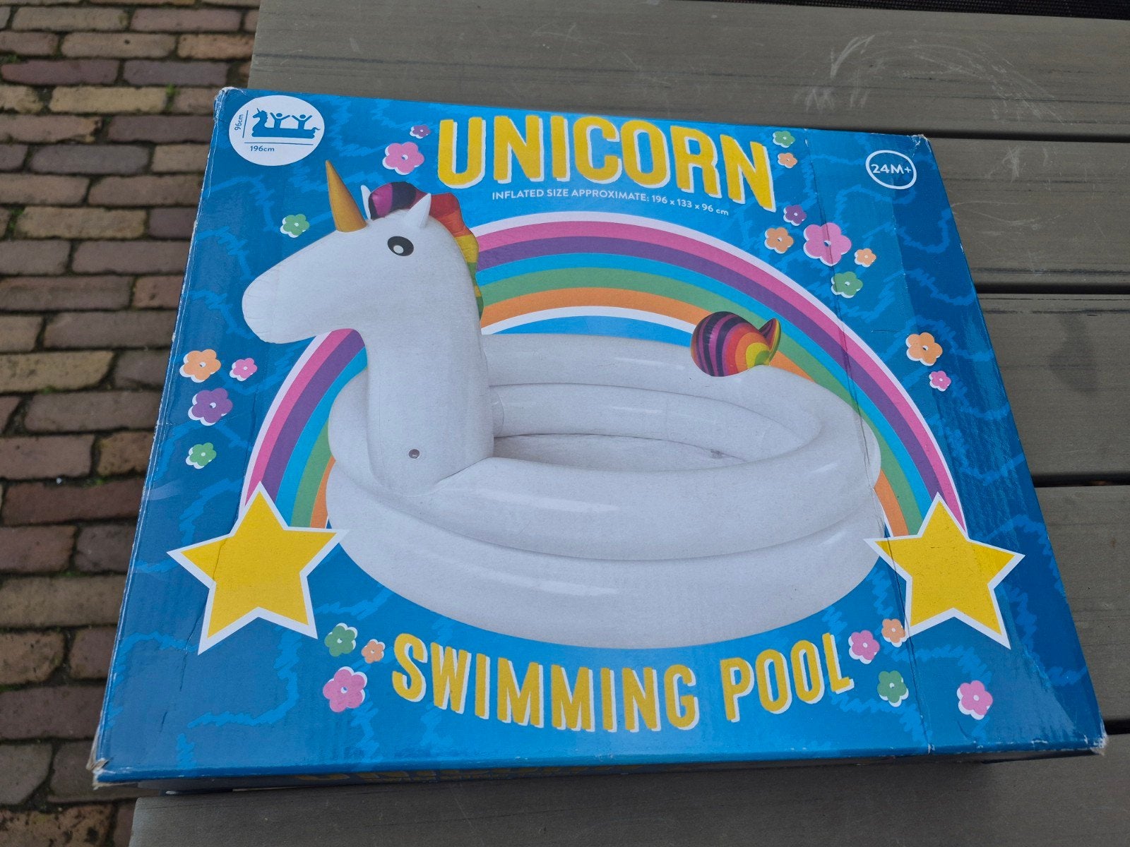 Unicorn buiten badje heel weinig gebruikt, Ophalen of Verzenden, Zo goed als nieuw, Minder dan 200 cm, Minder dan 80 cm