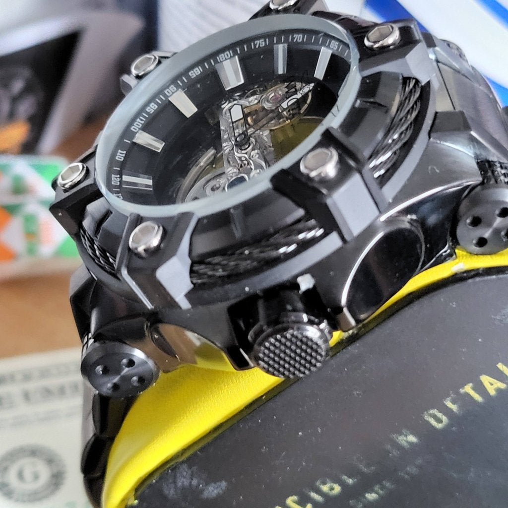 invicta 52 mm bolt automaat ghostbridge nieuw in doos, Overige merken, Staal, Staal, Polshorloge