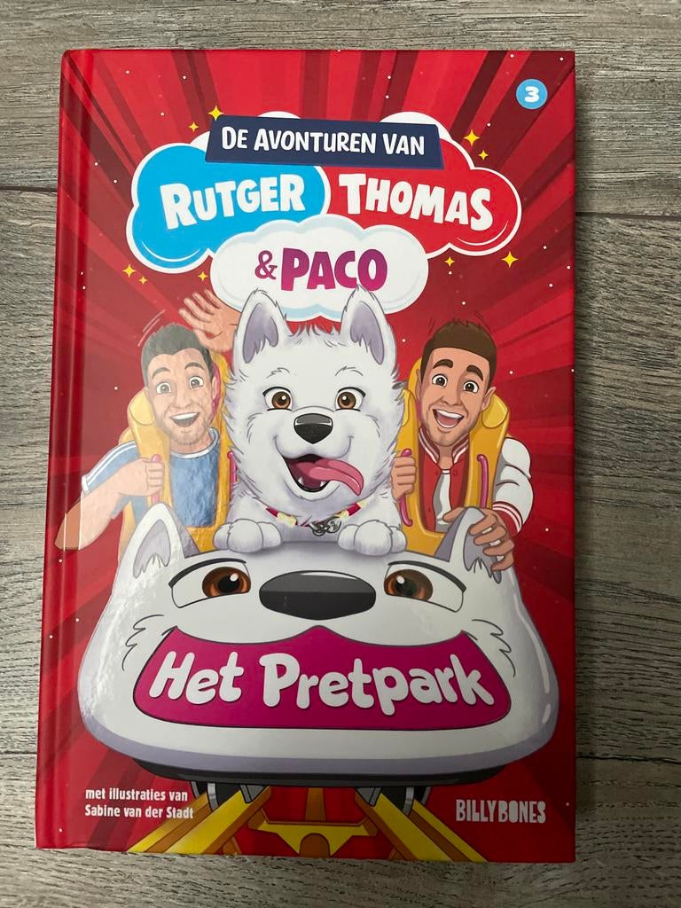 De Avonturen van Rutger, Thomas & Paco: Het Pretpark, Boeken, Kinderboeken | Jeugd | onder 10 jaar, Ophalen of Verzenden, Zo goed als nieuw