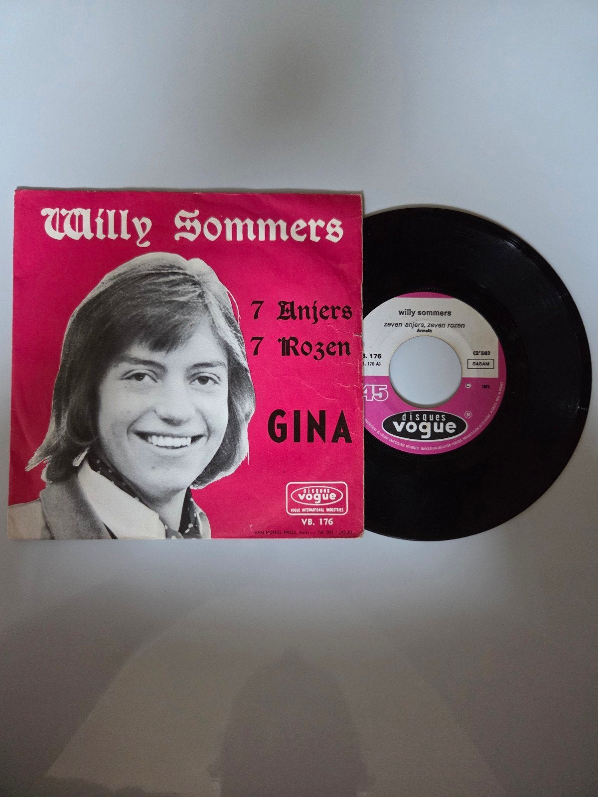 Willy Sommers - 7 Anjers 7 rozen, Ophalen of Verzenden, Gebruikt, 7 inch, Nederlandstalig