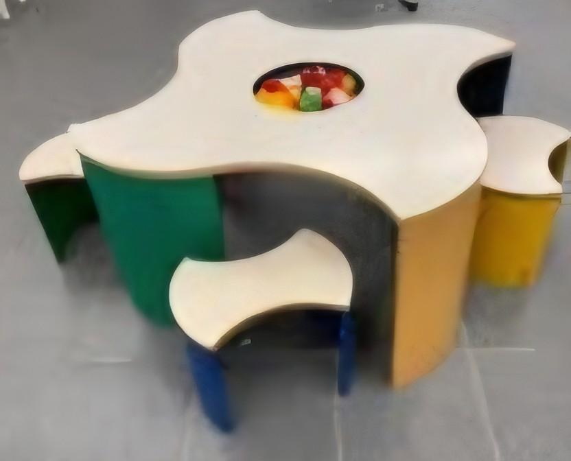 Lego speeltafel met 4 krukjes, Kinderen en Baby's, Speelgoed | Houten speelgoed, Ophalen of Verzenden