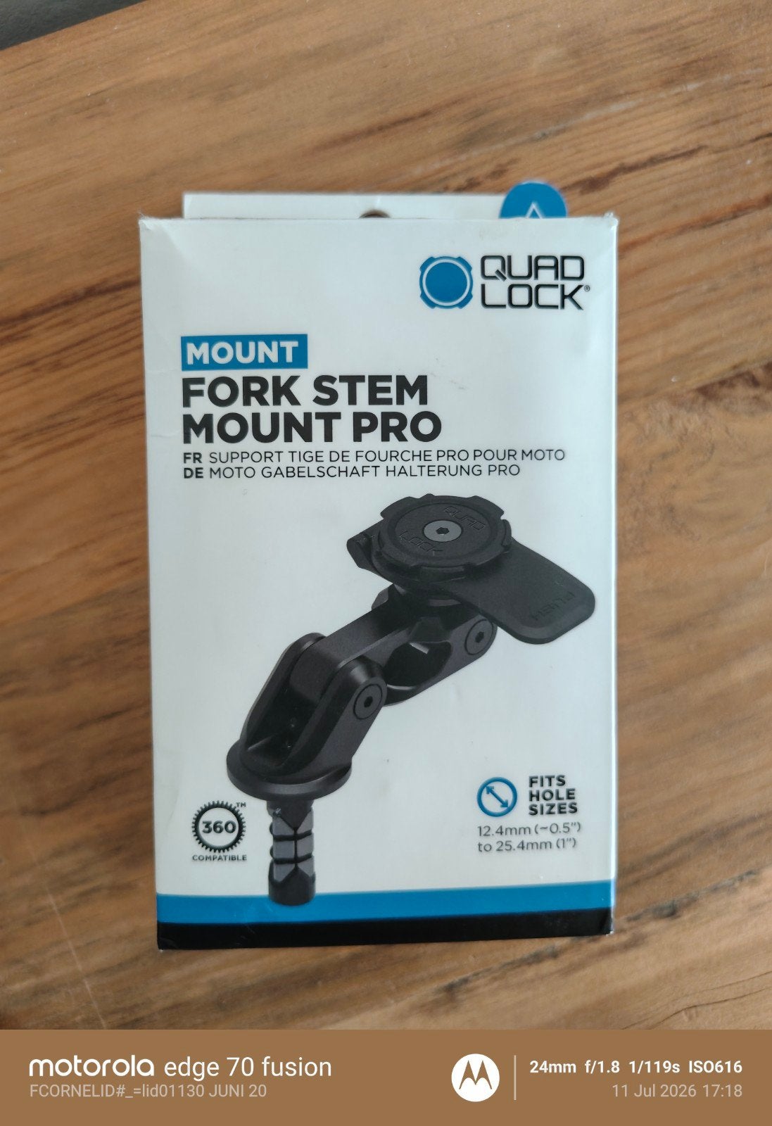 Quad Lock Fork Stem Mount Pro voor motorfietsen, Ophalen of Verzenden