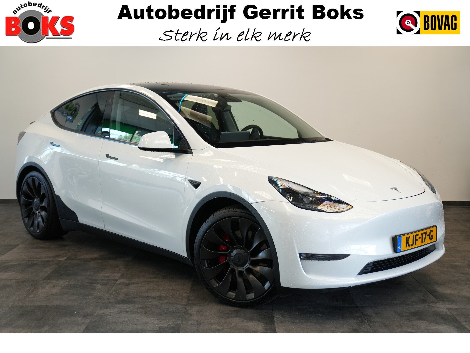 Tesla Model Y Performance AWD 75 kWh SOH 95% ACC Panoramadak, Auto's, Automaat, 514 km, Gebruikt, Zwart