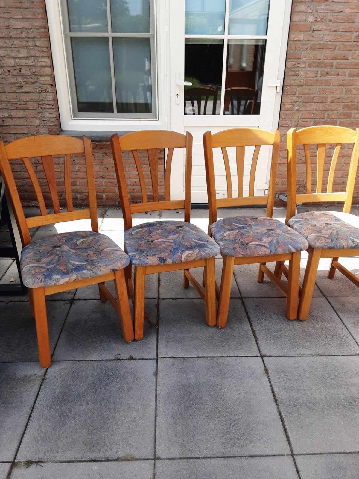 Eetkamerstoelen, Huis en Inrichting, Stoelen, Ophalen, Gebruikt, Bruin, Vier