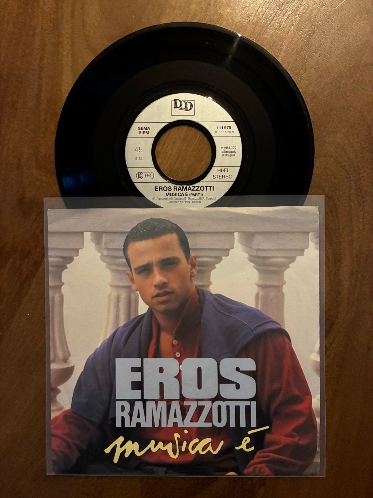 Eros Ramazzotti - Musica è, Ophalen of Verzenden, Zo goed als nieuw, 7 inch