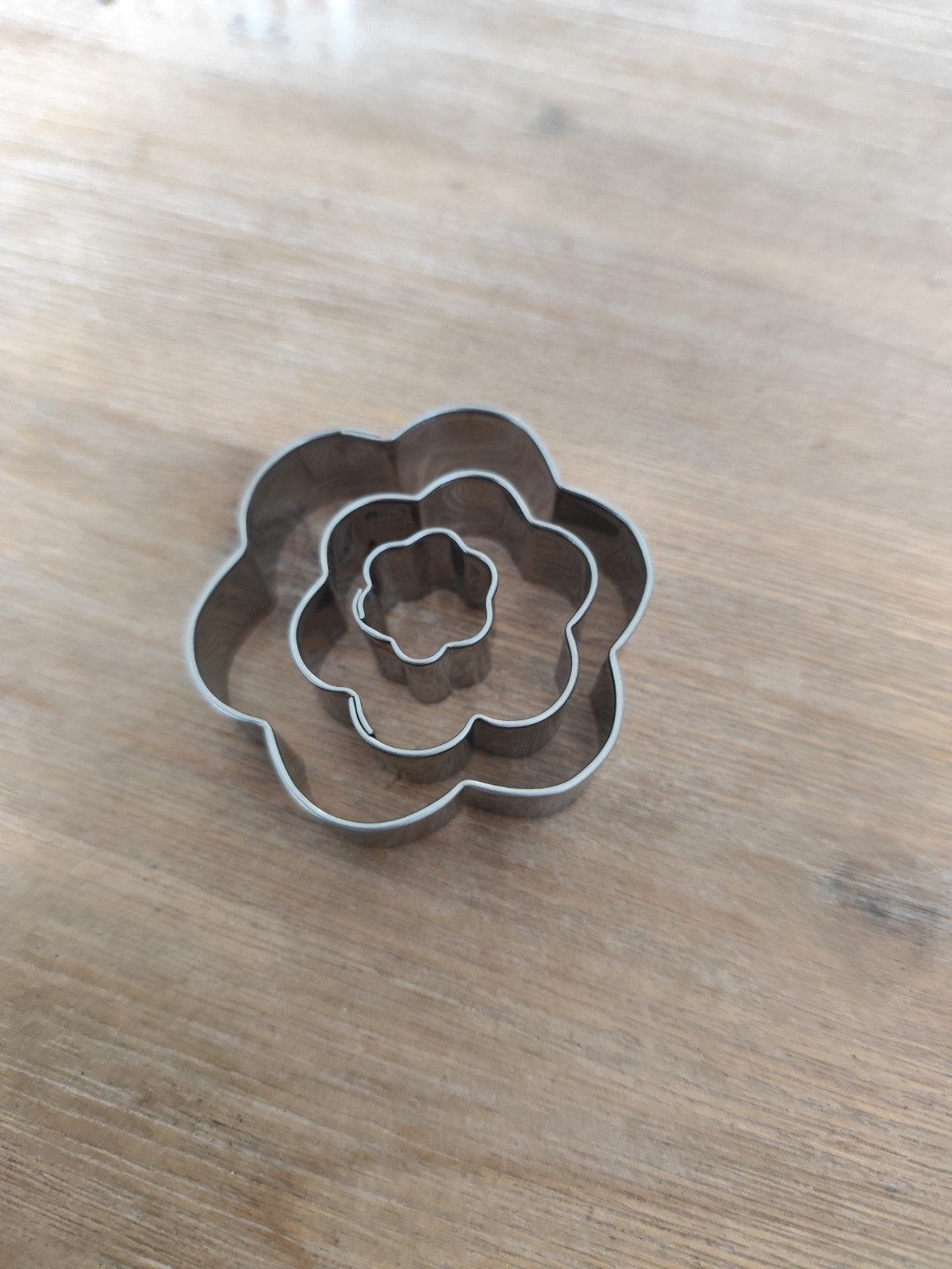 Set van 3 bloemvormige uitstekers voor koekjes/fondant, Ophalen of Verzenden, Gebruikt