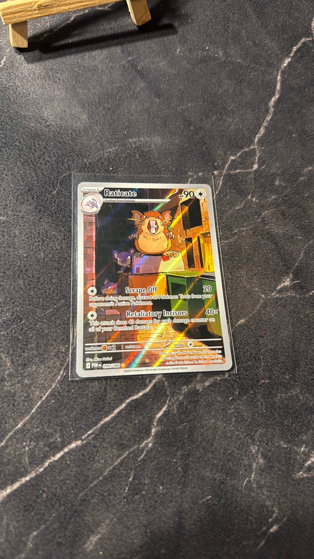 Raticate 99 Pokémon, Ophalen of Verzenden, Nieuw, Losse kaart, Foil