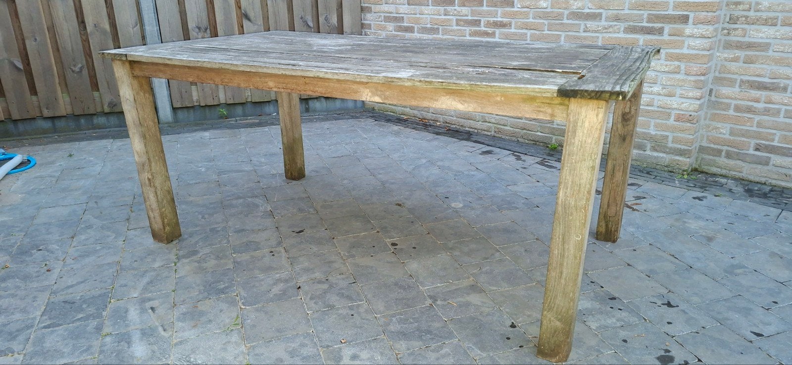 Robuuste houten tuintafel - Gebruikt, Ophalen, Gebruikt, Rechthoekig, Hout