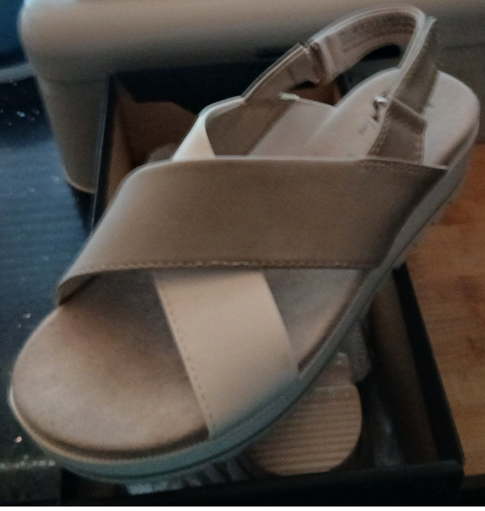 Jana damesslippers maat 38, beige/wit; leuke prijs !, Verzenden, Beige, Zo goed als nieuw, Slippers