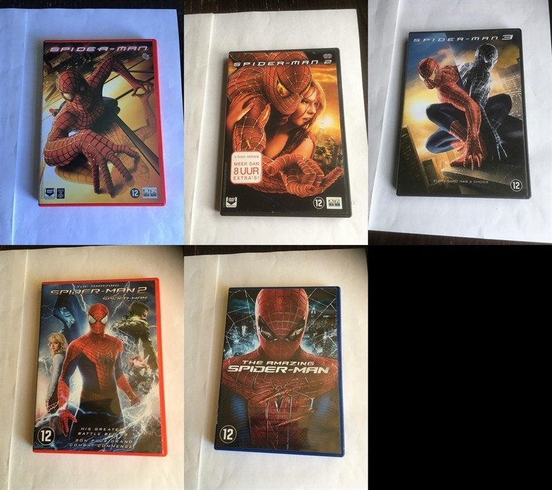 the amazing spiderman 1 2 dvd + spider man 1 2 3 (5 stuks), Alle leeftijden, Ophalen of Verzenden, Zo goed als nieuw, Actie