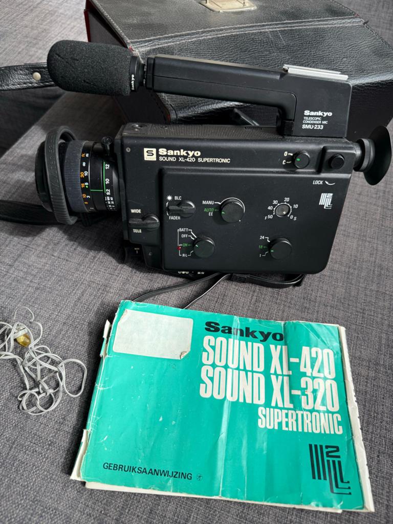 Sankyo Sound XL-420 Supertronic Filmcamera met Microfoon, Ophalen of Verzenden, 8mm, Camera