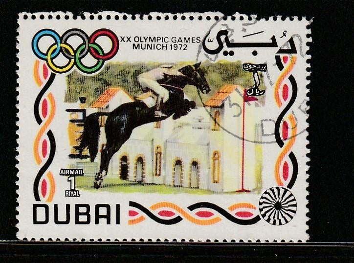 postzegel uit dubai, Postzegels en Munten, Postzegels | Azië, Ophalen of Verzenden, Gestempeld, Midden-Oosten