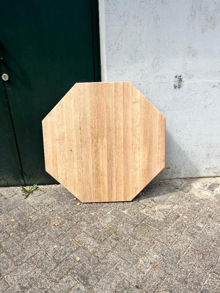 Tafelblad, massief eiken, geschuurd (nr 96), Verzamelen, Retro, Huis en Inrichting, Ophalen