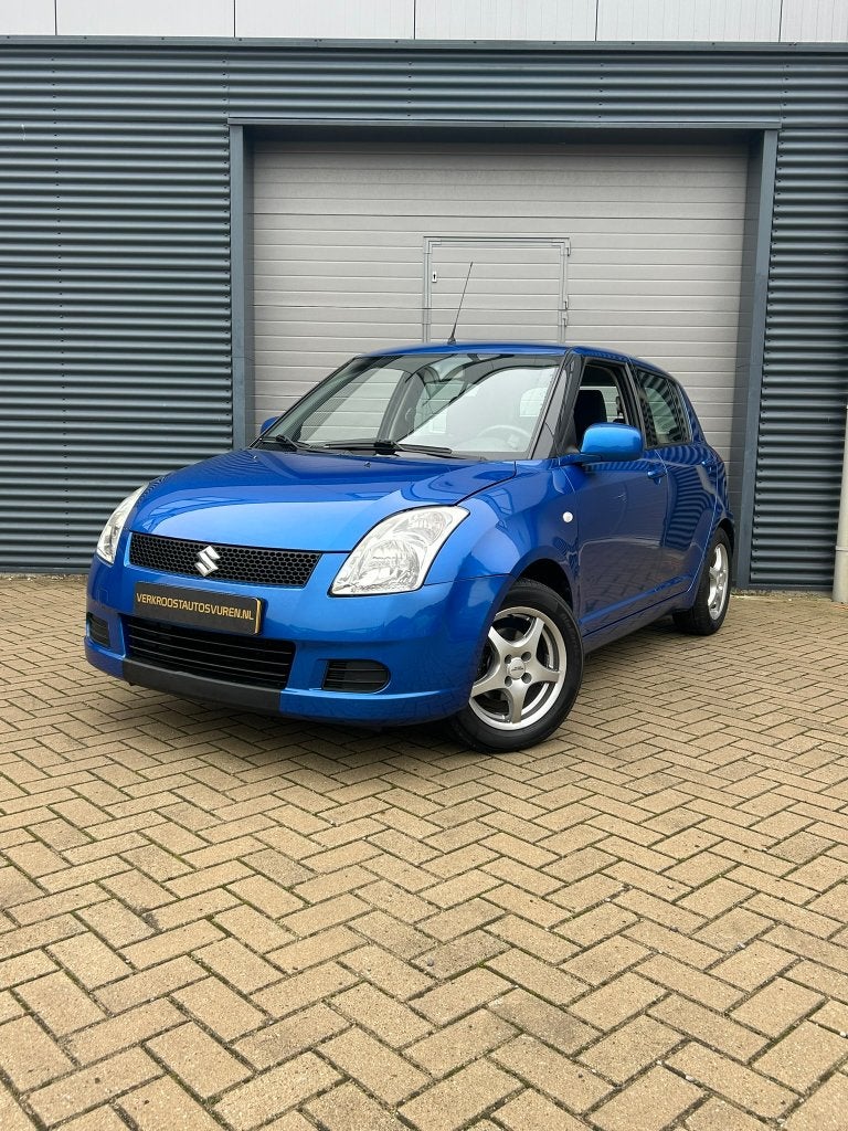 Suzuki Swift 5D 2008 Blauw | 1ste eigenaar |NAP| trekhaak, Voorwielaandrijving, Dealer onderhouden, Stof, 40 €/maand