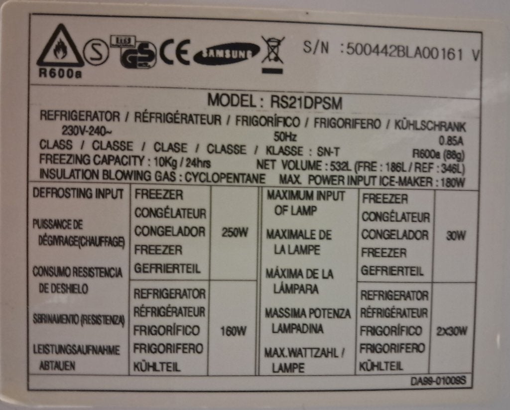 Foto 4 van Samsung Amerikaanse koelkast, 532 liter, No Frost, RS21DPSM