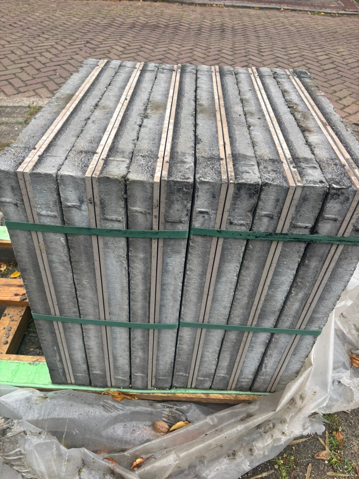 laatste kans 12 Keramische tuintegels Ibiza Grijs 60x60x4, Ophalen, Keramiek, Nieuw, 5 tot 10 m²