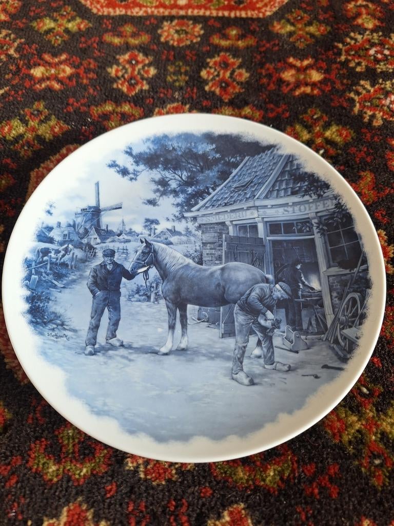 Delfts Blauw Sierbord 'De Smid' - Beth-Blaauw Holland (19), Ophalen