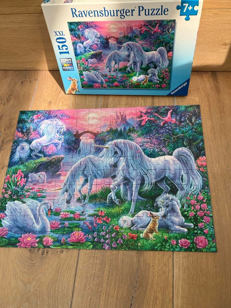 Ravensburger Puzzel XXL 150 Stukjes Eenhoorns, Ophalen of Verzenden, Meer dan 50 stukjes, Zo goed als nieuw, 6 jaar of ouder
