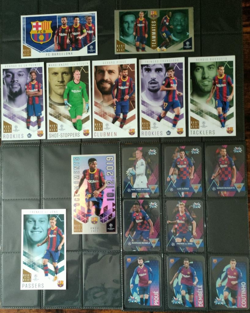 Barcelona Champions League Topps 17 x, Ophalen of Verzenden, Zo goed als nieuw, Buitenlandse clubs, Spelerskaart