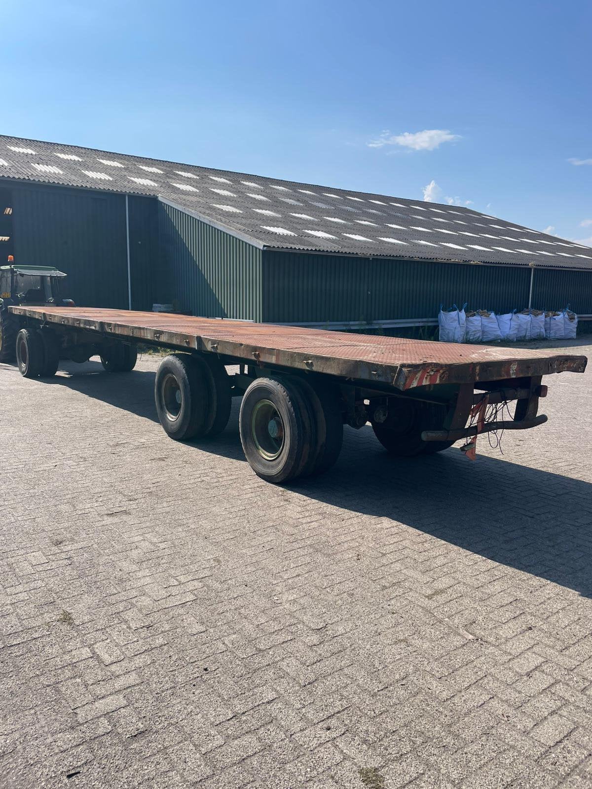 LANDBOUWWAGEN xxl platte wagen balenwagen 12.50 lang, Ophalen, Oogstmachine