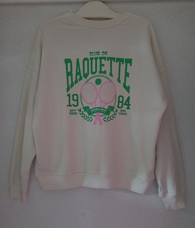Loavies, retro sweater sweat trui M, Maat 38/40 (M), Beige, Ophalen of Verzenden, Loavies