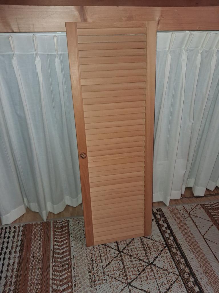 Houten Louvredeur - Perfect voor Kast of Afscheiding, Gebruikt, Minder dan 80 cm, Binnendeur, Ophalen of Verzenden