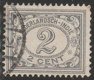 Ned.Indië 1912 102 Cijfer 2c grijs, Gest, Ophalen of Verzenden, Gestempeld, Nederlands-Indië