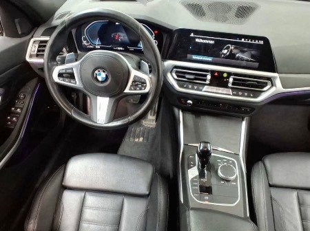 BMW 3-serie Touring 330e M Pakket Leder Pano 19 Inch ACC, Gebruikt, Zwart, 4 cilinders, Wit