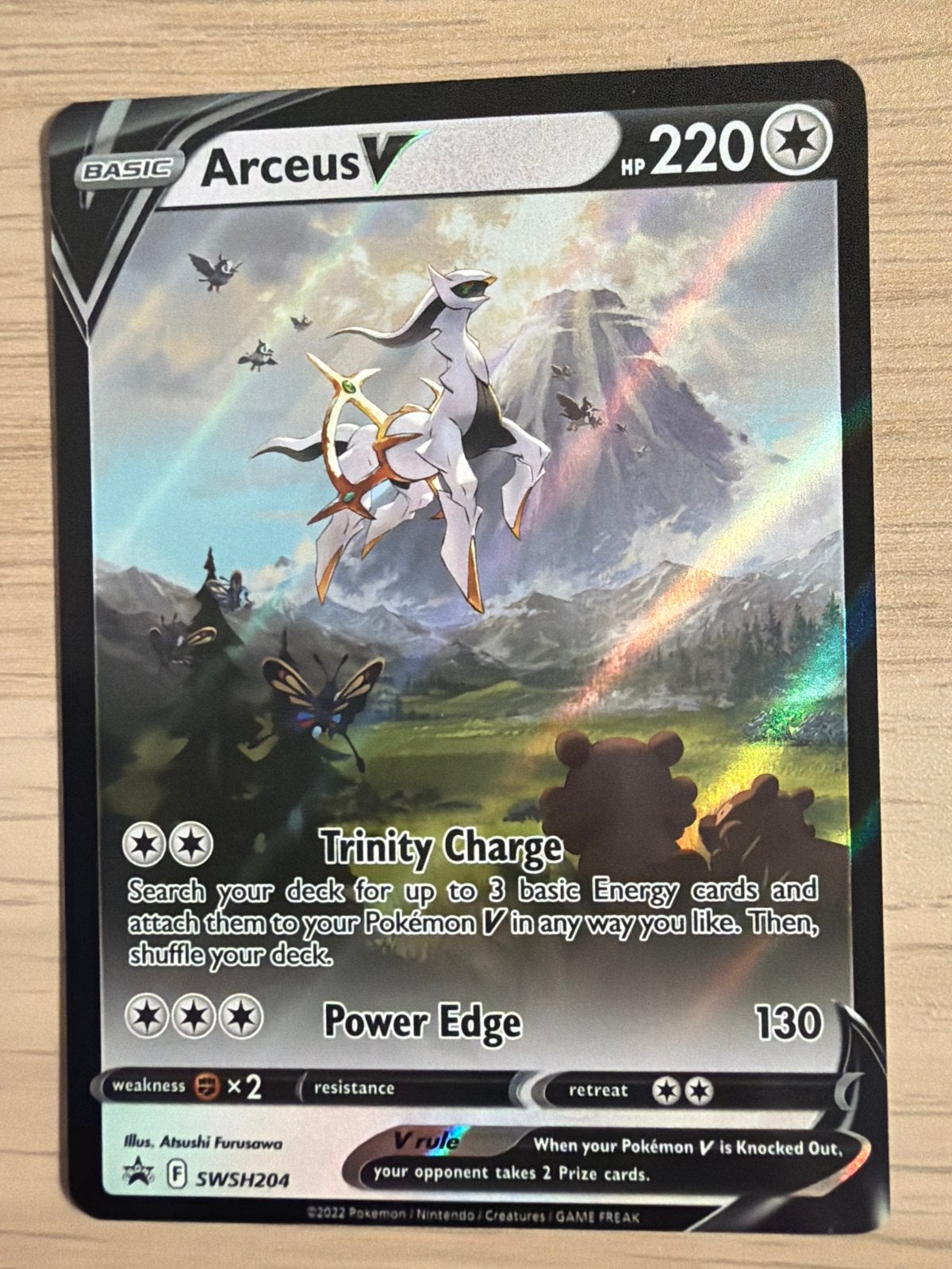 Arceus V Promo SWSH204 Pokémon Kaart, Ophalen of Verzenden, Nieuw, Losse kaart, Foil
