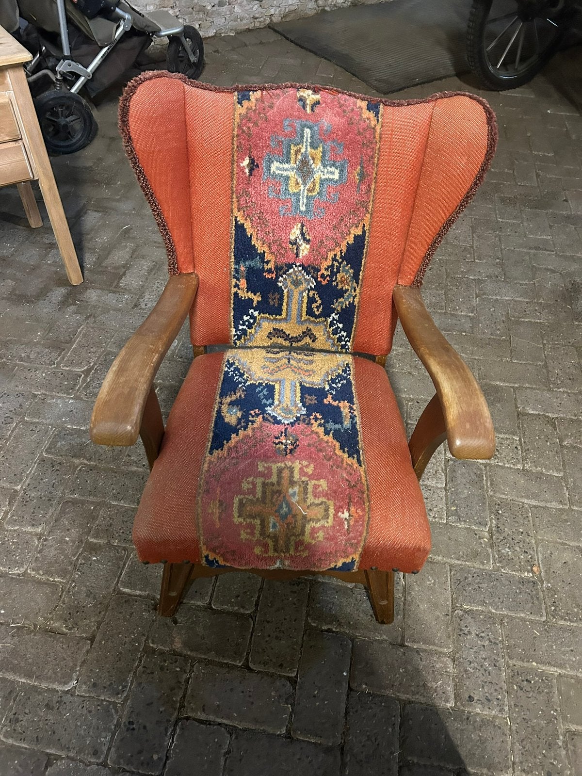 Fauteuil antieke stoel jaren 30, Huis en Inrichting, Fauteuils, Ophalen of Verzenden, Zo goed als nieuw, 75 tot 100 cm, 50 tot 75 cm