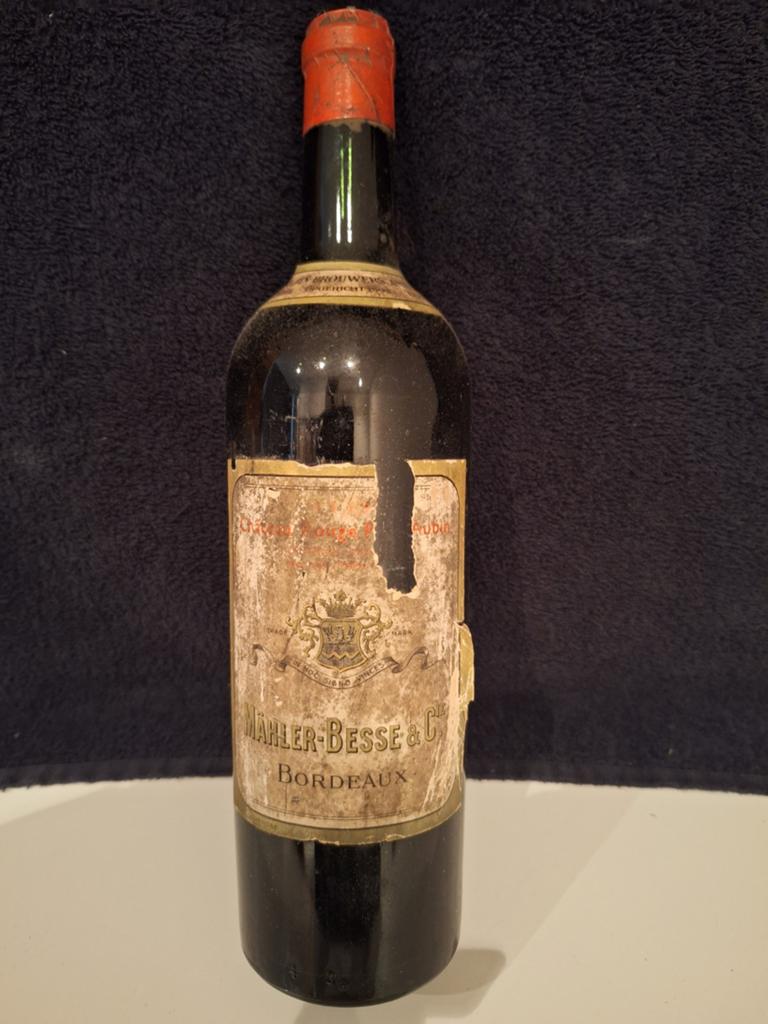 Vintage Mahler-Besse & Co Bordeaux Wijn uit 1949, Ophalen of Verzenden, Gebruikt, Frankrijk, Rode wijn