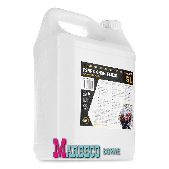 Sneeuwvloeistof, Snow fluid, Sneeuwmachine vloeistof, 5liter, Nieuw, Info@marbeco.nl, BeamZ, Licht