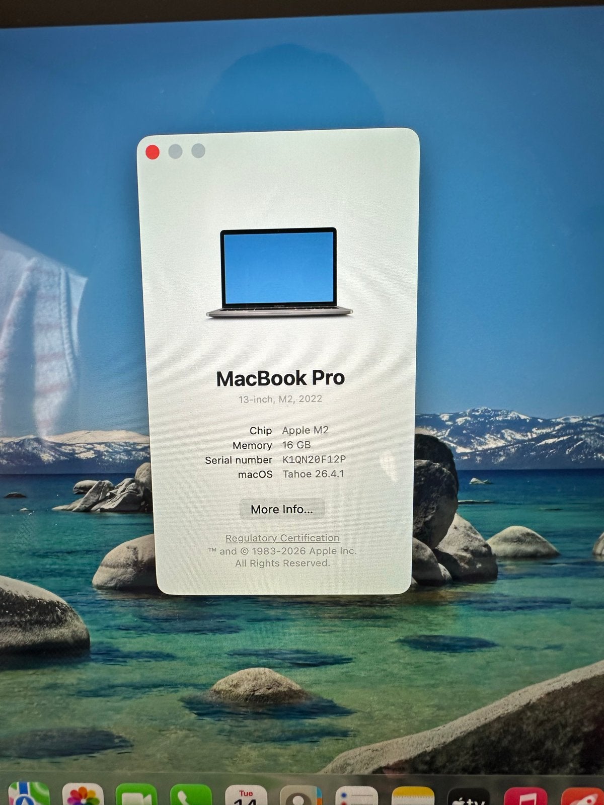 MacBook Pro 13-inch M2 (2022) - 16GB RAM, MacBook Pro, Qwerty, 13 inch, Ophalen of Verzenden
